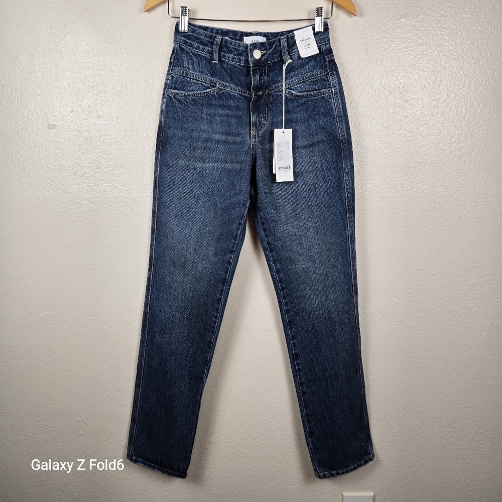 Closed X-Pose‎ Jeans Size 25 High Waist Relaxed Fit Straight Leg Organic Italy